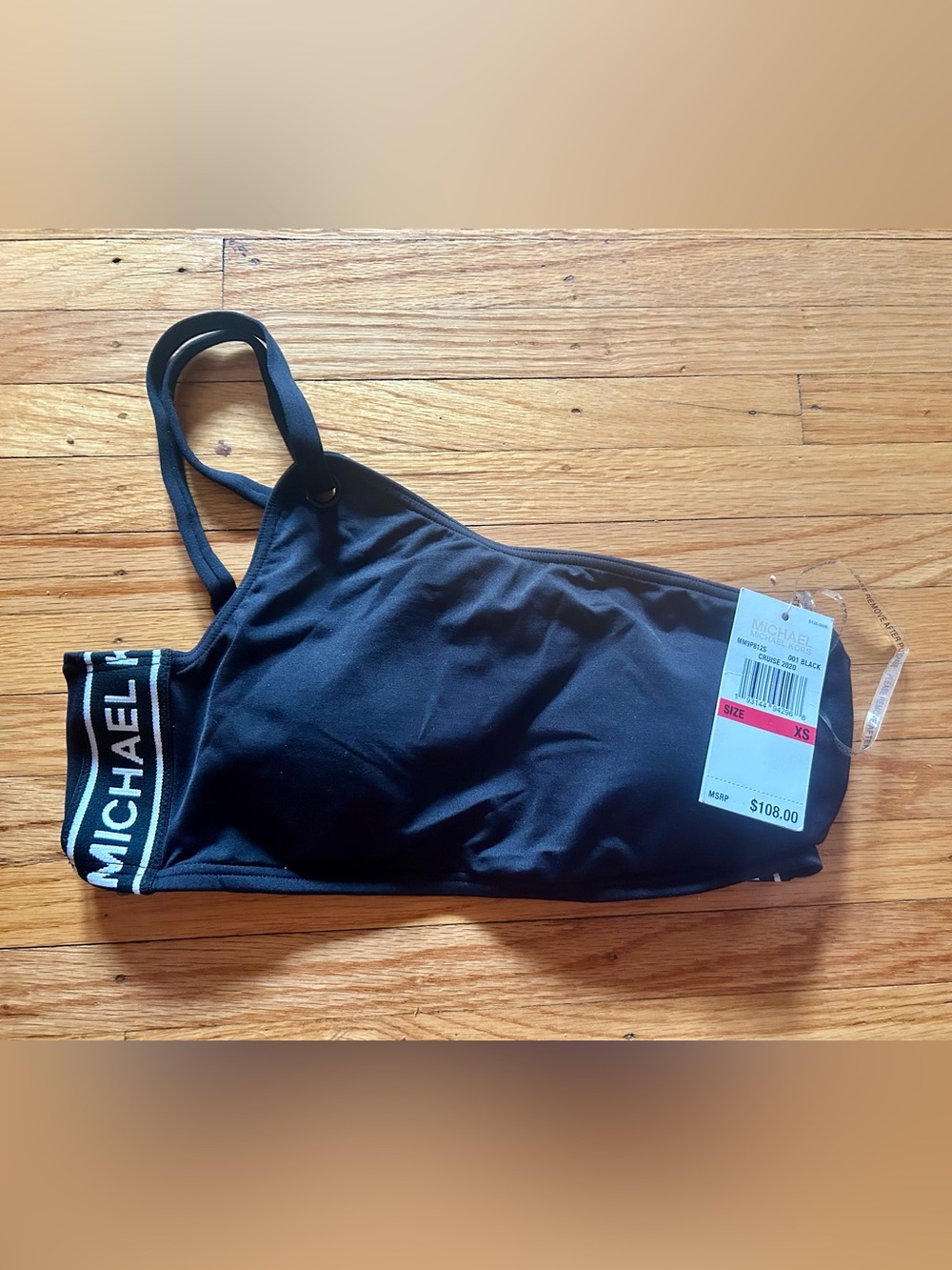 NWT Michael Kors One Shoulder Bikini Top XS